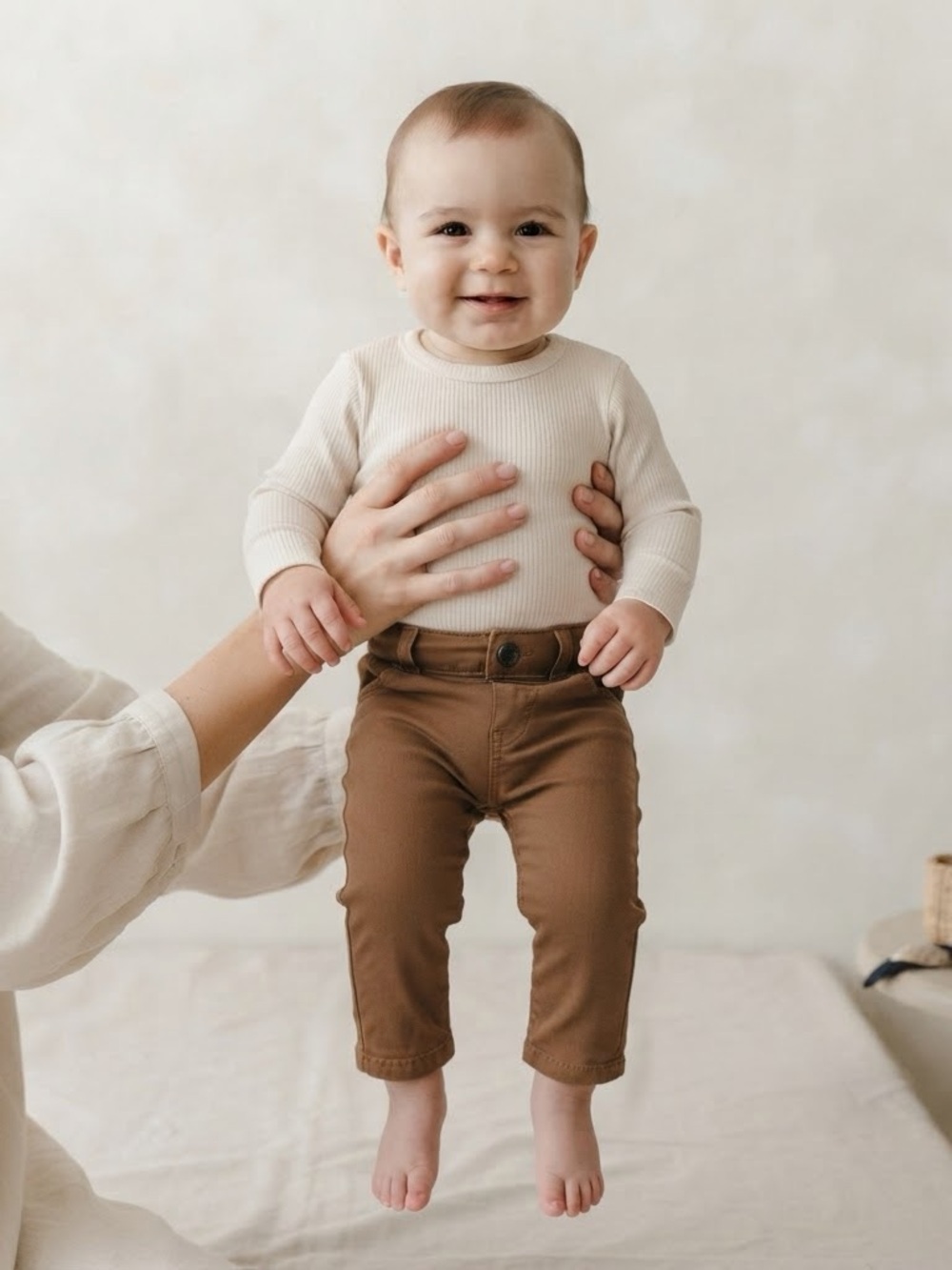 Next Clothing Brown Stretch Chino Trousers in Ginger Tan